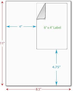 4" x 6" Integrated Laser Label Form Sheet, 1 Label (Carton of 1000)