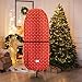 Riuog Upright Christmas Tree Storage Bag,Tear Resistant Adjustable 7.5 FT Xmas Tree Storage Cover for Assembled Tree with Ornaments,Christmas Tree Cover Waterproof -Snow Printing Red