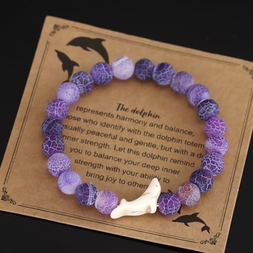 Kivosliv Dolphin Bracelet Woman Gifts for Women Cute Dolphins Themed Jewelry Stuff Dolphin Bracelet3