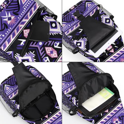 Morrales de Diseño Boho Geométrico para Senderismo miniatura 5