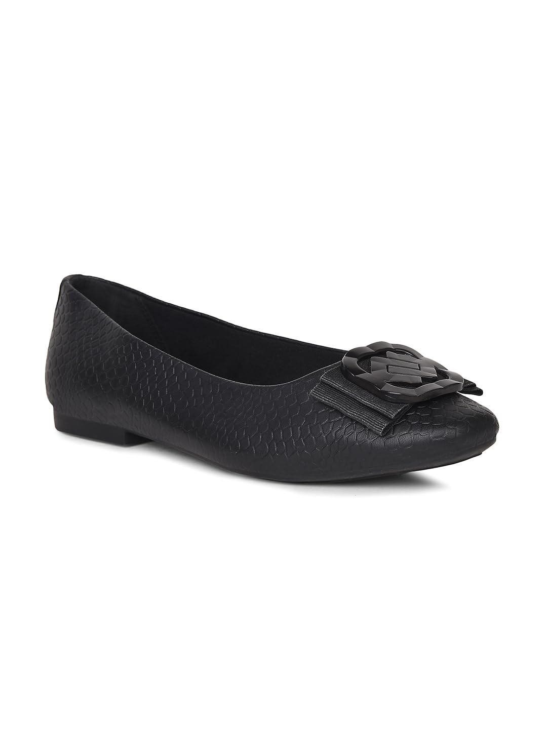 bata Women's Flat Ballerina - Black (6Uk)-picture-30