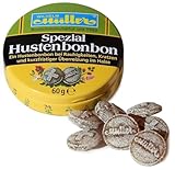 WILHELM Müller Husten Bonbons - spezielle Husten Bonbons - In einer praktischen kleinen Dose aus Deutschland - 180g