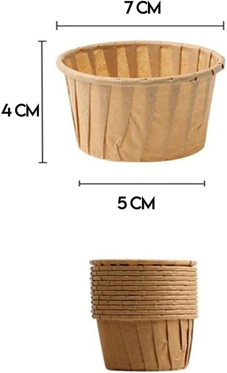 Orret Home Muffin Cupcake Kek Kalıbı Kapsülü – Kraft Renk, 20 Adet Tek Kullanımlık Brownie, Muffin, Cupcake Pişirme Kağıdı ve Kek Kapsülü