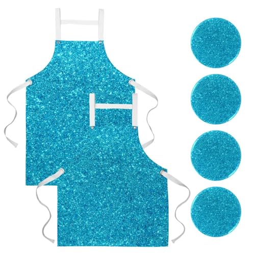 Tablier de cuisine pour le nettoyage de la maison et le travail au bar lot de 2