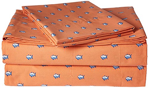 Southern Tide Skipjack Cotton Sheet Twin XL Sea Coral