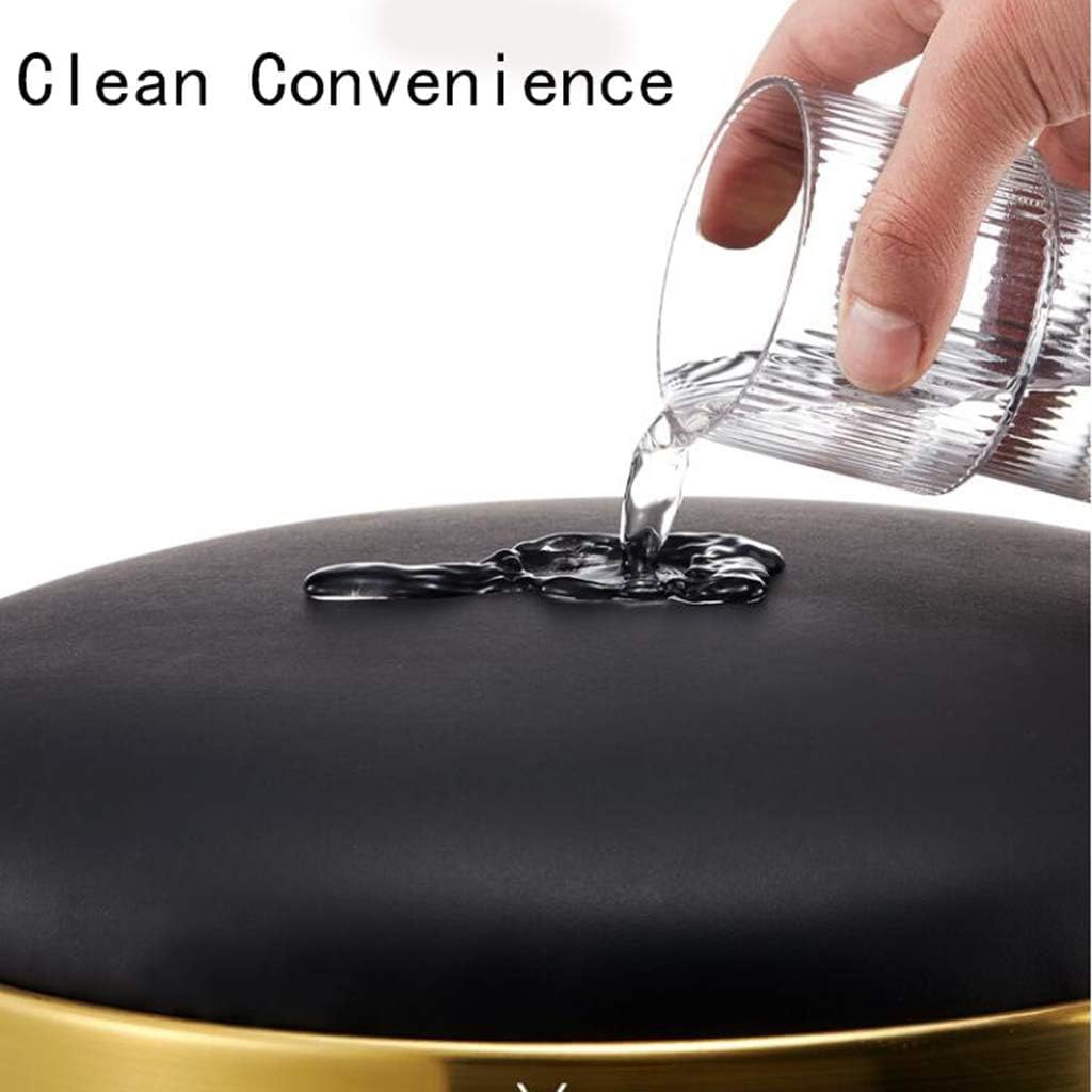 Sgabello Rotondo Girevole in Acciaio Inox per Parrucchiere e Salone Estetico Sollevabile con Ruote Ideale per Manicure e Uso Decorativo
