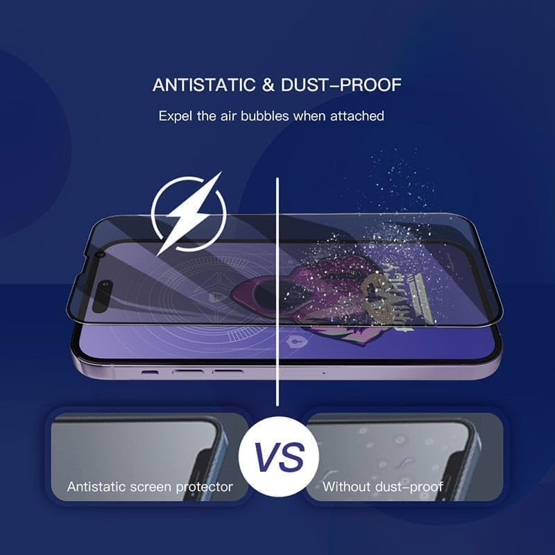 Image of DPJ Privacy Tempered Glass Screen Protector For iPhone 12 and iPhone 12 Pro (6.1 Inch) | Edge-To-Edge Protector [Privacy] [Pack of 1]