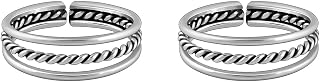 GIVA 925 Oxidised Silver Footsie Bling Toe Rings| Toe Rings for Women and Girls | With Certificate of Authenticity and 925... Price In India