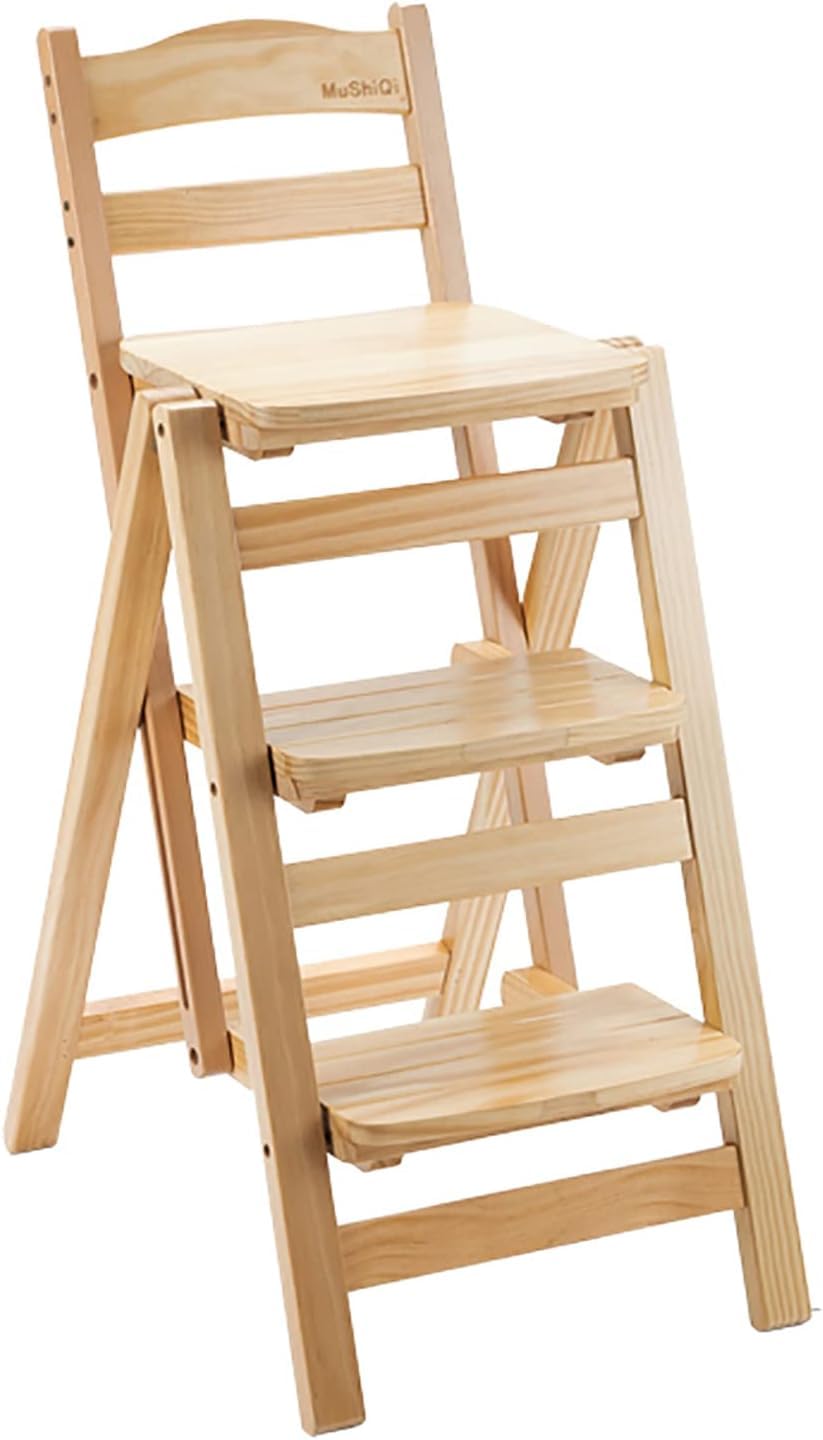 Tabouret de bar pliable et portable en bois pour moments conviviaux en cuisine et extérieur