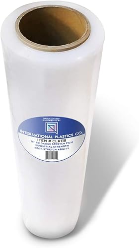 Película elástica de 18 pulgadas 1100 pies 7 capas calibre 80 resistencia industrial 20 micrones adherencia transparente embalaje duradero embalaje