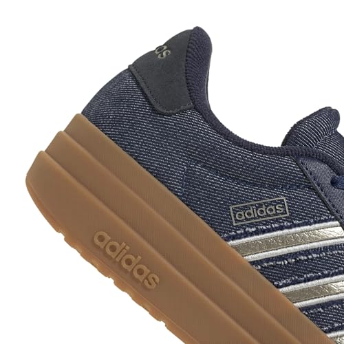 Image of adidas Womens Vl Court Bold Lace Up Sneakers Shoes Casual - Pink