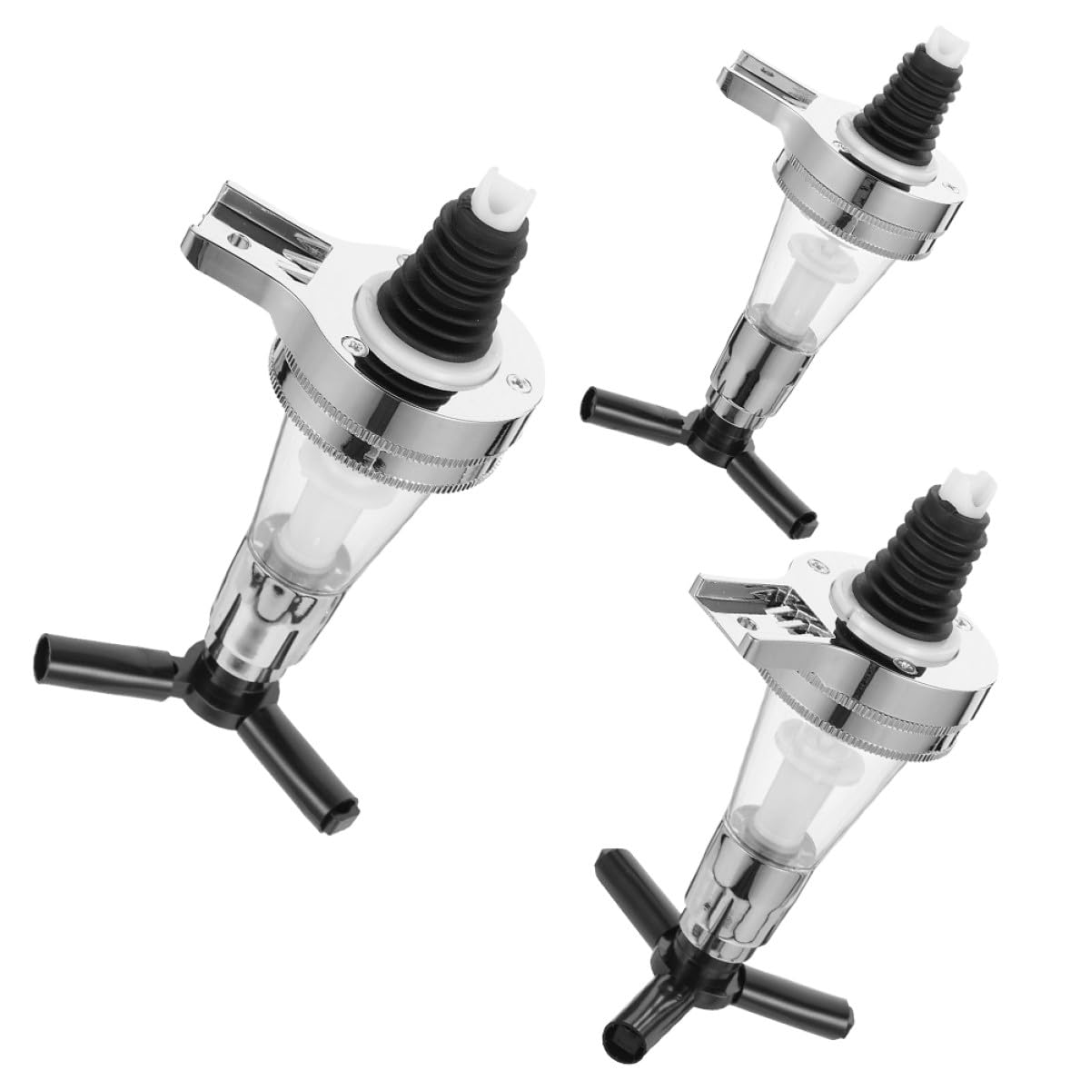 Doseur mural de bar lot de 3 distributeurs bouteille alcool avec base stable