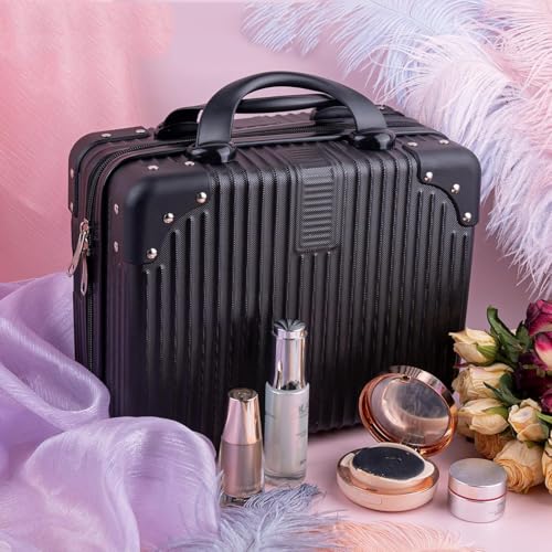 Image of GVND Makeup Organizer Bag for Women - Travel Cosmetic Kit Storage Organiser Pressure-Proof Makeup Carrying Case, Lightweight Small Hard Shell Cosmetic Travel Case