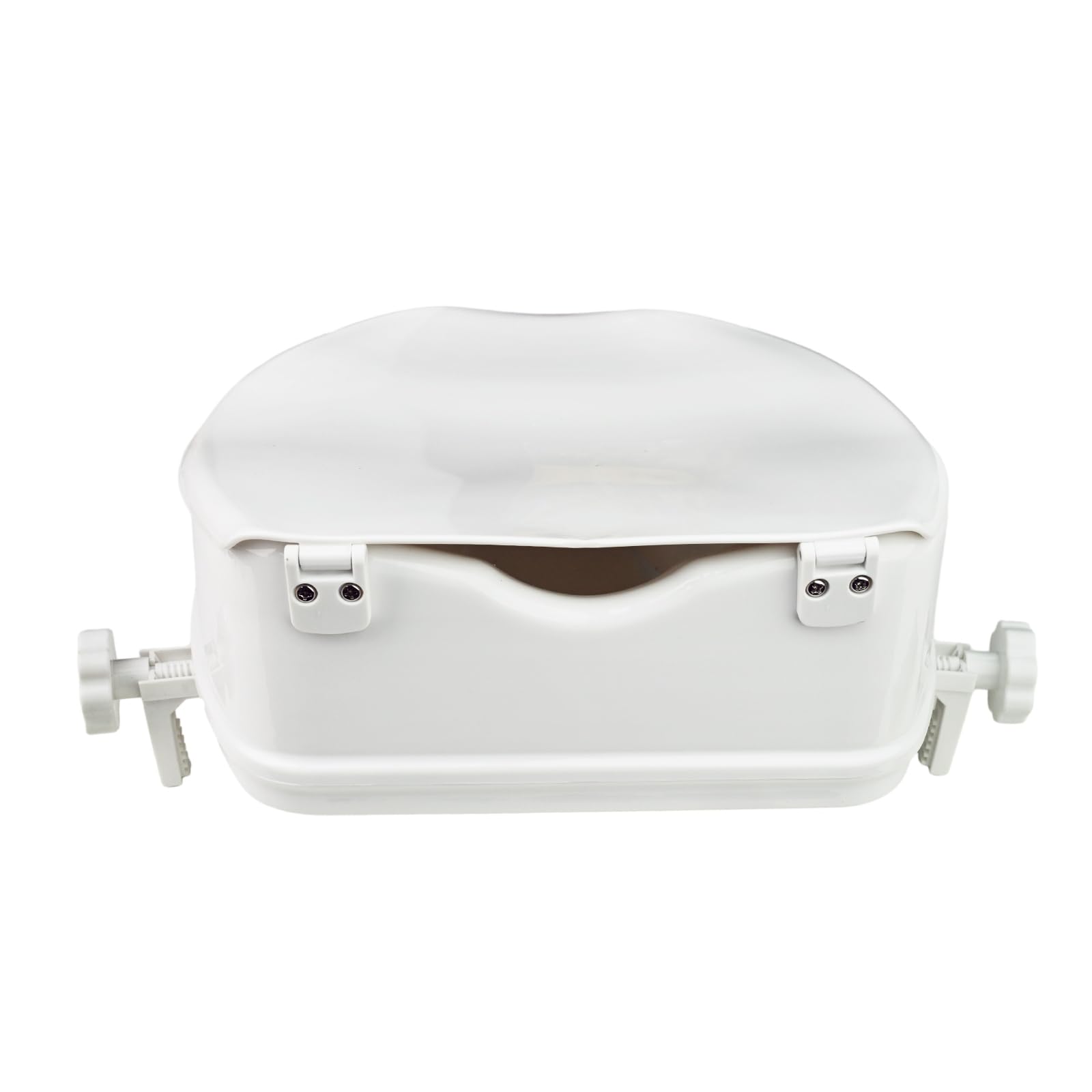 Stock-Fachmann® Rialzo per WC Smart In da 5 cm, 10 cm o 15 cm, con coperchio o senza coperchio, per anziani, colore bianco, portata 200 kg (5 cm con coperchio)