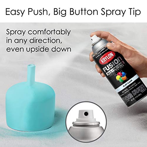 Image of Krylon Fusion All-In-One Adhesive Spray Paint for Indoor /Outdoor Use, 12 oz, Clear