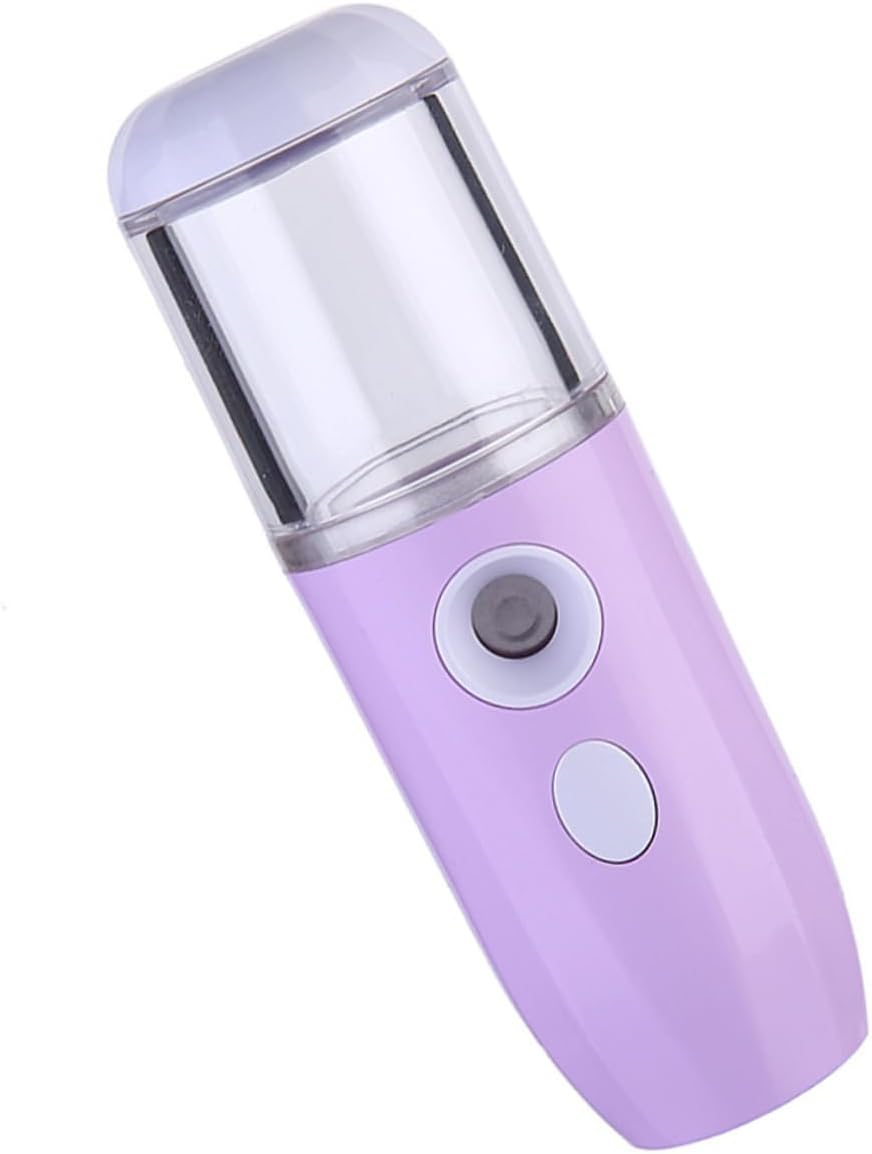 USB Rechargeable Facial Mister Moisturizing Steamer with Water Tank Portable Nano Face Humidifier for Travel and Office Skin Hydration