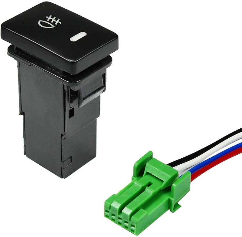 Interruptor Push Button 4 Polos 12 V YUNPICAR para Toyota com Indicador LED – 1 unidade