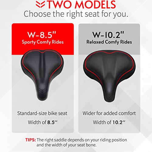 Crostice Wide Bike Seat Compatible With Peloton Bike & Bike Plus, Bike Seat Cushion For Women & Men, Upgraded Comfort Extra Oversized Big Saddle Seat Cover Pad Replacement, Accessory For Bikes #TOP5