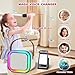 Karaoke Machine for Kids,2025 New Mini Portable Karaoke Toys, Karaoke Speaker with 2 Wireless Microphone & Light for Home Party for Adults (Beige-2Mic)