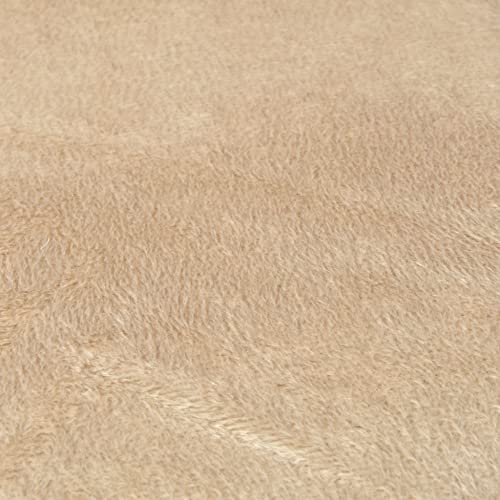 Couchage chat Love Story rond style bohème, panier polyester naturel de taille D50 x H30 cm