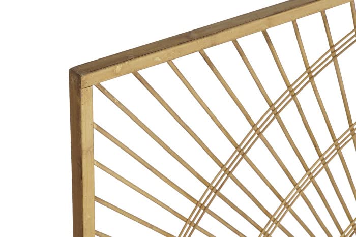 Cabecero de Cama de 160 cm para Colgar de Ratan Natural Rectangular con un semicirculo 162x84x77 cm