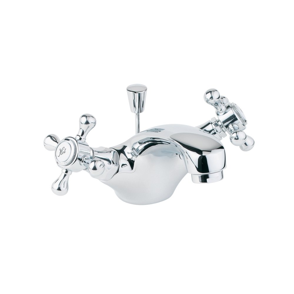 Deva TUD113 Tudor Mono Basin Mixer Tap with Pop Up Waste Chrome Finish