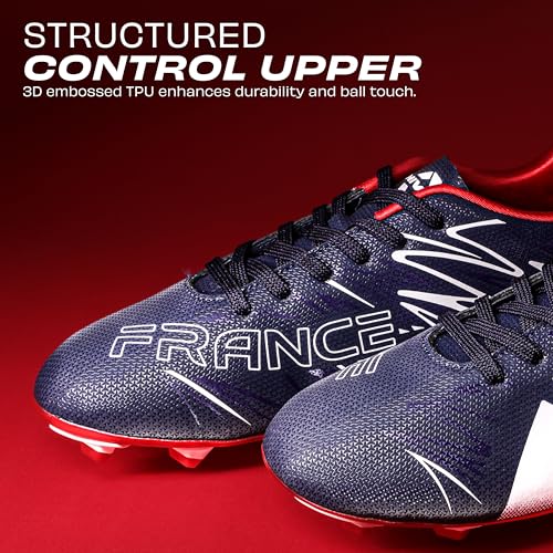 Image of Nivia Country Color WC Football Studs for Men, Firm Ground Football Shoes with Duofoam Cushioning, TPU Stud Outsole, 3D TPU Upper, Football Boots with Nylon Mid Shank Support