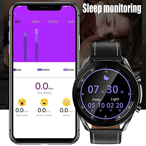 Heren Slim Horloge 1.3"Touchscreen Bluetooth Call Smartwatch Hartslag Bloeddruk Slaapbewaking Fitness Tracker Stappenteller Calorie Sport Smart Watch,Silver - Afbeelding 6