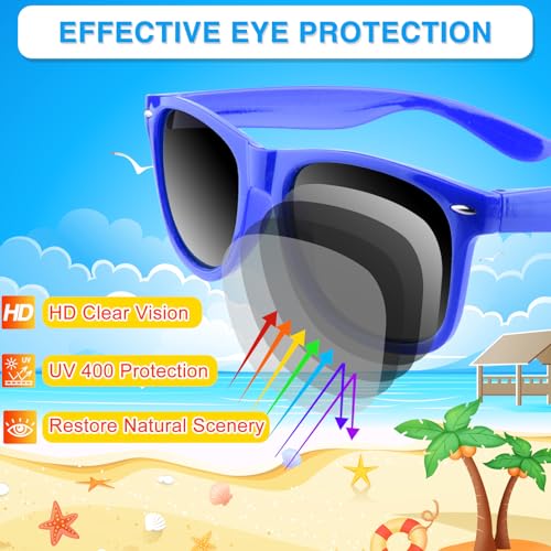 MEEZY 20/30/50/100Pcs Neon Sunglasses Bulk, Party Sunglass for Goody Bag Fillers Birthday Summer Beach Party Favors3
