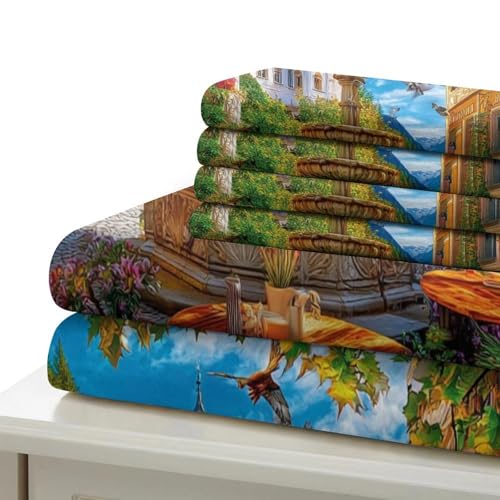 Housse de couette en microfibre douce toutes saisons 3 pièces - 6