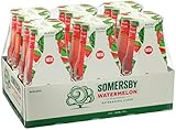 Somersby Watermelon 0,33 l Flasche| 24 Glasflaschen, 100% erfrischender Somersby Geschmack der Wassermelone mit 4,5 Prozent Volumen, fruchtiger Cider (24 x 0,33 l)
