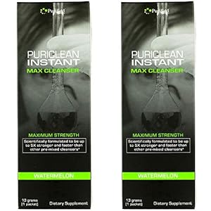 Puriclean Same-Day Max Detox Drink, Maximum Strength Cleansing Quick Flush Potent Deep System Cleanser Watermelon Flavor (64 Oz Total) (2 Pack)