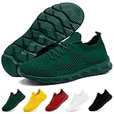 VLHGCG Green Sneakers for Womens Running Shoes Tennis Shoes Slip on Breathable Athletic Lightweight Gym Sports Workout Walking Shoes All Day Comfort,Olive Green Size9.5