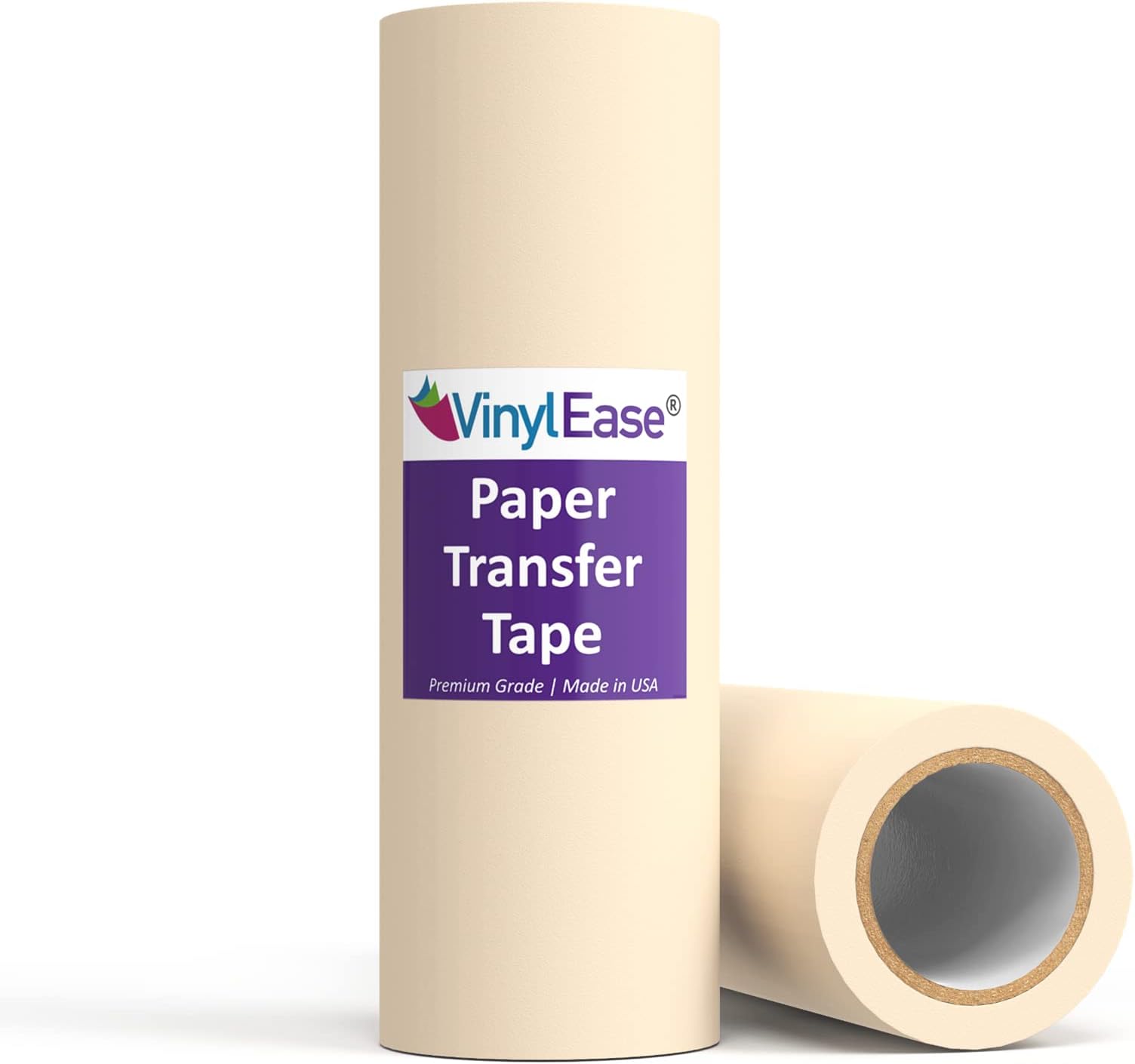12inch x 100 feet roll of Paper Transfer Tape with a Medium to High Tack Layflat Adhesive. Works with a Variety of Vinyl. Great for Decals, Signs, Wall Words and More. American Made V0821