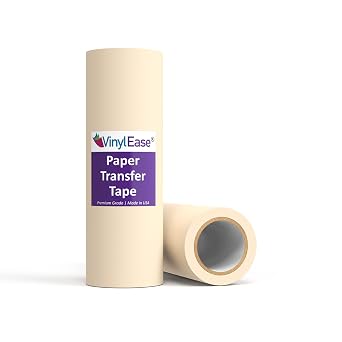 12inch x 100 feet roll of Paper Transfer Tape with a Medium to High Tack Layflat Adhesive. Works with a Variety of Vinyl. Great for Decals, Signs, Wall Words and More. American Made V0821