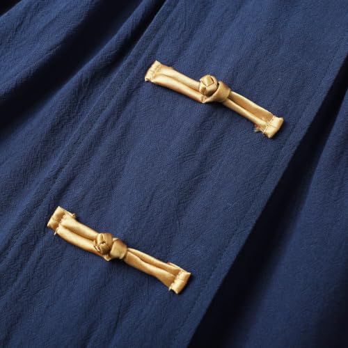 Pantalones medievales samurái góticos de algodón con cordón para hombre 7