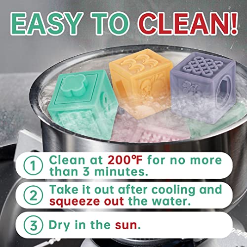 Springflower 3 In 1 Montessori Toys For Babies 0-3-6-12 Months, Soft Baby Teething Toys, Stacking Building Blocks For Infants, Sensory Developmental Education Toys For Toddler Baby 12-18 Months,23 Pcs #TOP6