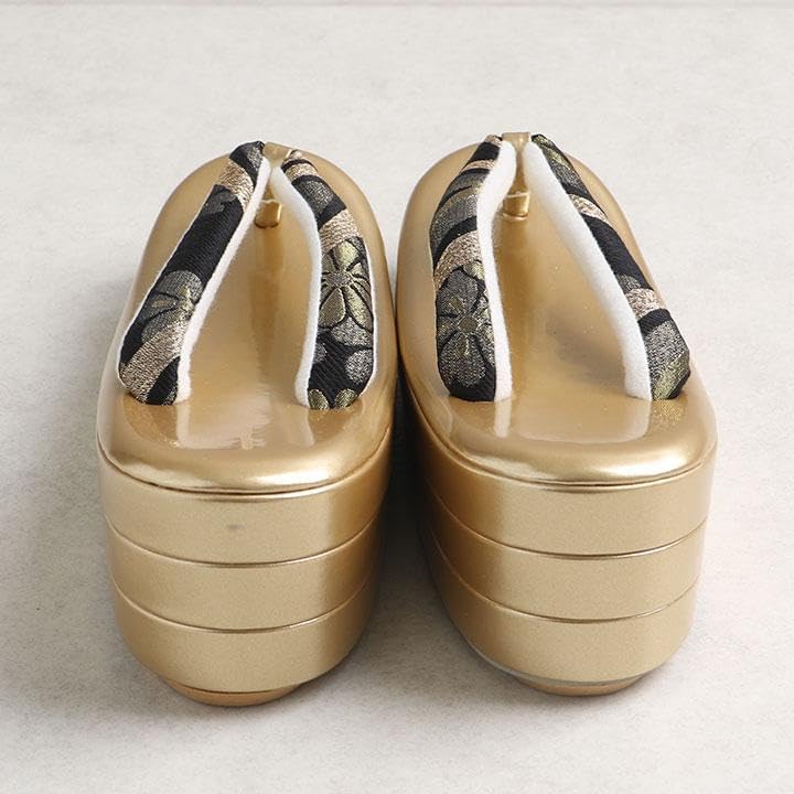 草履バッグセット モダン古典柄 帯地 厚底草履 24cm 03090 草履バッグ