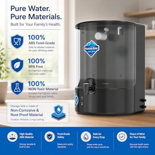 Image of AQUAULTRA Copper +Zinc+ Alkaline 9-L Ro+Uv Best Purifier For Home (Black (Standard))