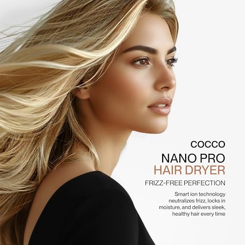 Set para peinar y secar cabello COCCO GNS 1'' Flat Iron V3 y Nano Pro Hair Dryer miniatura 5