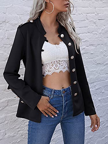 Staright Moda feminina inverno cor sólida terno gola manga comprida botão casual fino escritório bla