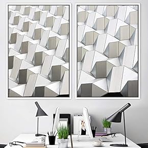 signwin 2 Piece Framed Canvas Wall Art Solid...