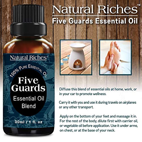 Natural Riches Five Guards Essential Oil Blend for Health Shield Aromatherapy with Clove Cinnamon Lemon Rosemary Eucalyptus Oil - Image 4