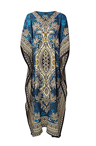 Ukal Women’s Aqua Long Caftan V-Neck Beachwear Swimsuit Cover Up Dress – Loose Fit for Summer – Shop Now! Ukal Women’s Aqua Long Caftan V-Neck Beachwear Swimsuit Cover Up Dress – Loose Fit for Summer – Shop Now!
