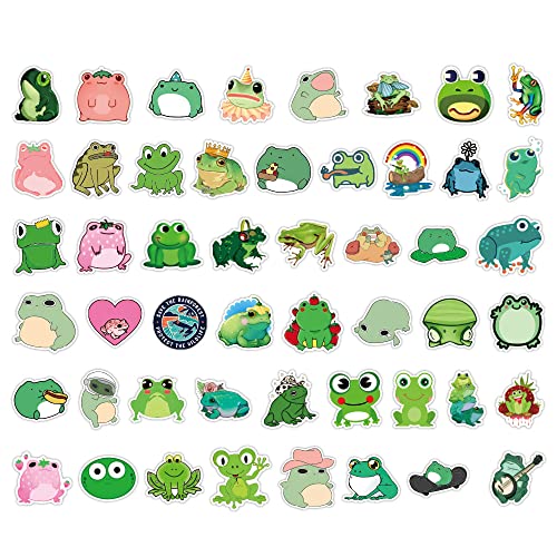Frog Animal Stickers Aesthetic Vinyl Graffiti Waterproof Sticker For Water Bottle Helmet Laptop Car Cabinet Skateboard Decals Novelty Christmas Gift Ideas For Teens Girls Kids 50 Pcs #TOP2