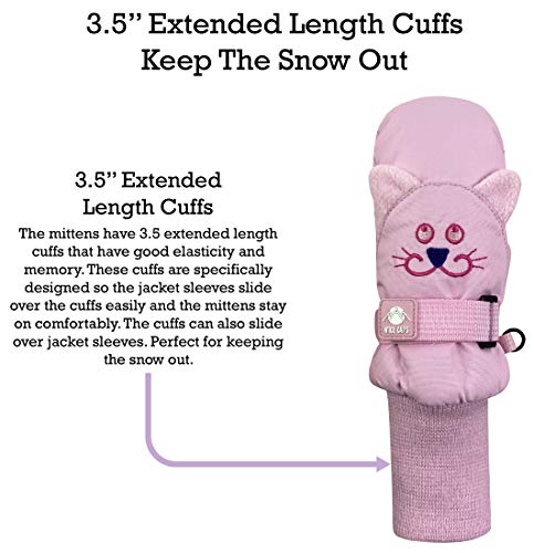 N'Ice Caps Kids Waterproof Snow Mittens Cute Animals Boys Girls Cold Weather Thinsulate2