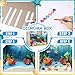 Simgoing Ocean Diorama Kit Habitat Project Supplies Under The Sea Animals Figures Small Shark Fish Figures Artificial Coral Seagrass with Gift Box for Gifts Birthday Party Decorations