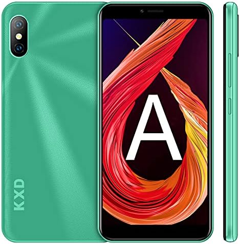 KXD 6A Unlocked Cell Phone | 3G Smartphone | 5.5” Full-Screen Display | 2500mAh Battery | 8MP + 5MP Camera | Dual SIM Android Phone | 8GB ROM | US Version | Green