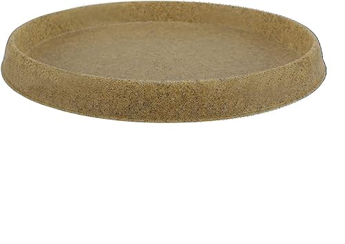 The HC Companies Plato redondo de terrazo de 23 pulgadas para plantas, bandejas de plástico para macetas para interiores y exteriores, 23.38 x 23.38