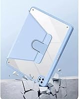 Vista 7 de AnMengXinLing Funda de teclado para iPad Air de 11 pulgadas 2025 (M3)2024 (M2)Air 5Air 4Pro 11, funda giratoria con teclado redondo desmontable